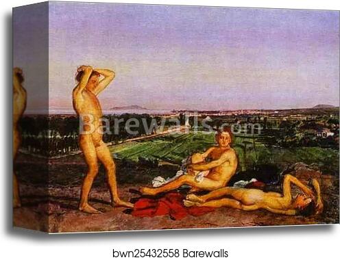 On the Shore of the Bay of Naples by Alexander Ivanov, Canvas Print On the Shore of the Bay of Naples by Alexander Ivanov, Canvas Print