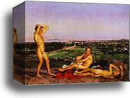 On the Shore of the Bay of Naples by Alexander Ivanov, Canvas Print