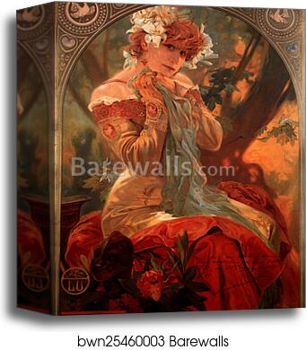 Lefevre-Utile by Alphonse Mucha, Canvas Print