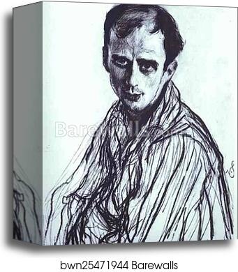 Portrait of Mikhail Fokin by Valentin Serov, Canvas Print