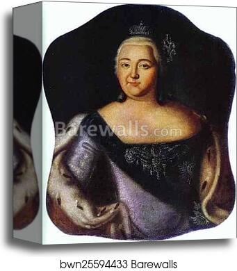 Portrait of Empress Elizaveta Petrovna by Aleksey Antropov, Canvas Print