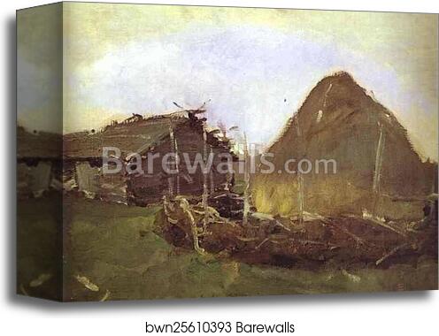 Haystack by Valentin Serov, Canvas Print