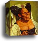 Old Woman. (The Queen of Tunis) by Quentin Massys, Canvas Print