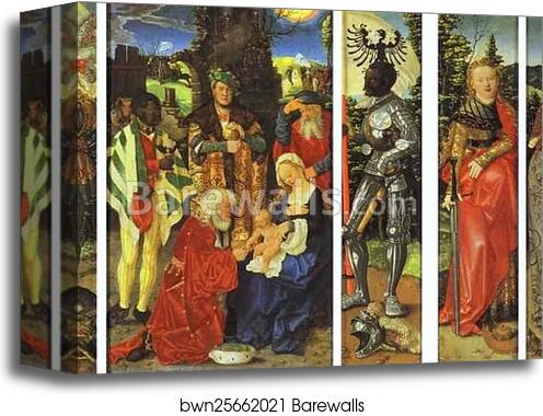 The Three Kings Altarpiece by Hans Baldung, Called Grien, Canvas Print