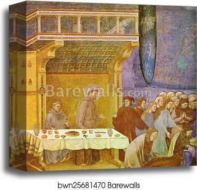 The Death of Knight of Celano by Giotto, Canvas Print