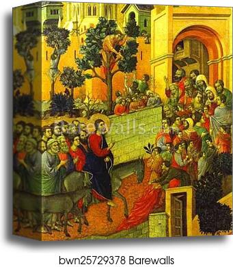 Maestà (back, central panel) The Entry into Jerusalem by Duccio Di Buoninsegna, Canvas Print Maestà (back, central panel) The Entry into Jerusalem by Duccio Di Buoninsegna, Canvas Print