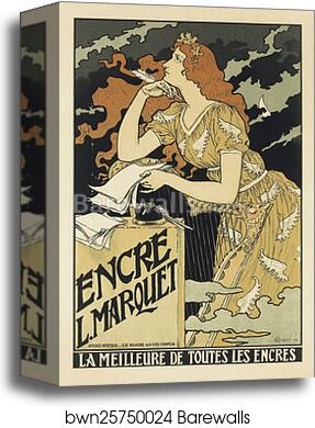 L' "Encre Marquet" by Eugène Grasset, Canvas Print