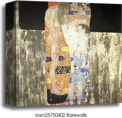 The Three Ages of Woman by Gustav Klimt, Canvas Print