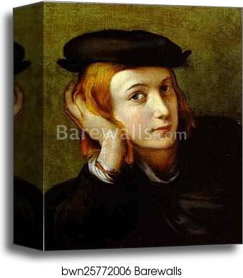Portrait of a Young Man by Correggio, Canvas Print