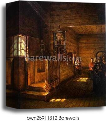 Interior of the Church of St. John the Evangelist on the Ishna near Rostov Yaroslavsky by Vasily Vereshchagin, Canvas Print Interior of the Church of St. John the Evangelist on the Ishna near Rostov Yaroslavsky by Vasily Vereshchagin, Canvas Print