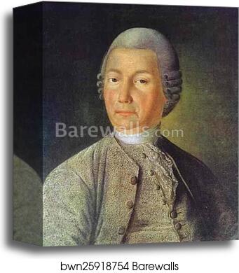 Portrait of Mikhail Yaroslavov at the Age of 63 by Grigory Ostrovsky, Canvas Print