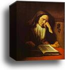 An Old Woman Dozing over a Book by Nicolaes Maes, Canvas Print
