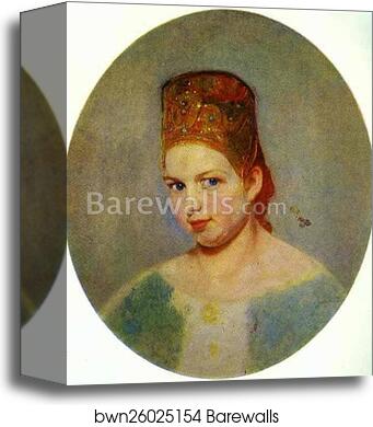 Portrait of a Girl by Pavel Tchistyakov, Canvas Print