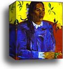 Vahine no te tiare (Woman with a Flower) by Paul Gauguin, Canvas Print