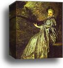La Finette (The Delicate Musician) by Jean-Antoine Watteau, Canvas Print