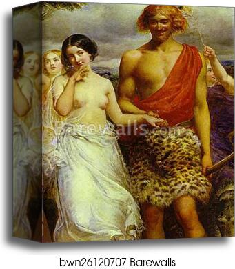 Cymon and Iphigenia. Detail by Sir John Everett Millais, Canvas Print