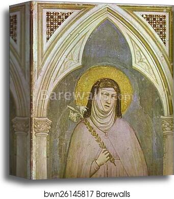St. Claire. Detail by Giotto, Canvas Print