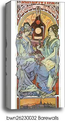 Benedictine by Alphonse Mucha, Canvas Print