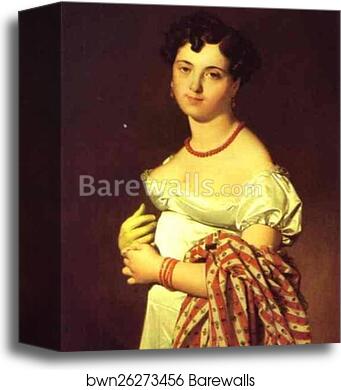 Portrait of Madame Panckoucke by Jean-Auguste-Dominique Ingres, Canvas Print