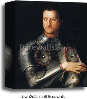 Portrait of Cosimo I de'Medici in Armor. Detail by Agnolo Bronzino, Canvas Print Portrait of Cosimo I de'Medici in Armor. Detail by Agnolo Bronzino, Canvas Print