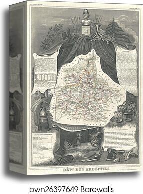 Dept. des Ardennes by Victor Jules Levasseur, Canvas Print