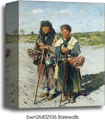 Two Pilgrim Women by Vladimir Makovsky, Canvas Print