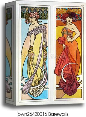 Documents Decoratifs by Alphonse Mucha, Canvas Print