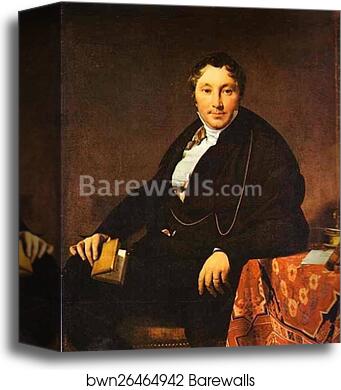 Portrait of Monsieur Leblanc by Jean-Auguste-Dominique Ingres, Canvas Print