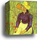 Peasant Woman with Straw Hat. Auvers-sur-Oise by Vincent Van Gogh, Canvas Print
