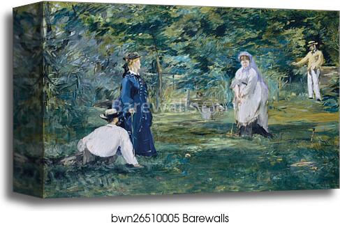 A Game of Croquet by Édouard Manet, Canvas Print