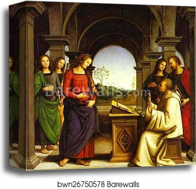 The Vision of St. Bernard by Pietro Perugino, Canvas Print The Vision of St. Bernard by Pietro Perugino, Canvas Print