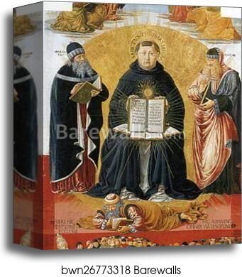 Triumph of St. Thomas Aquinas by Benozzo Gozzoli, Canvas Print