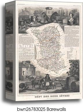 Dept. des Deux Sevres by Victor Jules Levasseur, Canvas Print