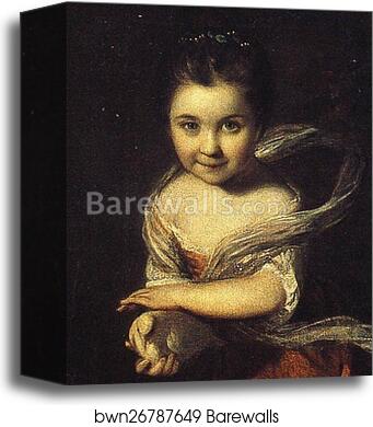 Ladies Amabel and Mary Jemima Yorke. Detail by Sir Joshua Reynolds, Canvas Print