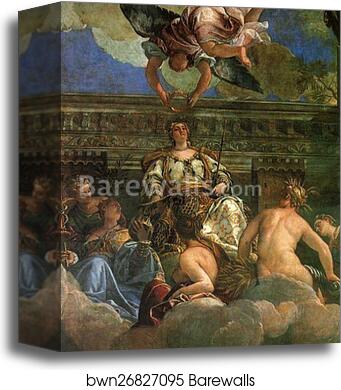 Triumph of Venice. Detail by Paolo Veronese, Canvas Print