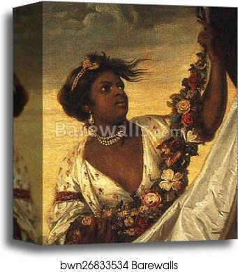Lady Elizabeth Keppel. Detail by Sir Joshua Reynolds, Canvas Print
