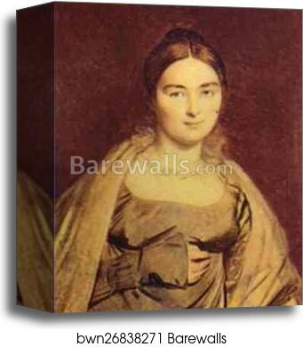 Portrait of Madame Ingres by Jean-Auguste-Dominique Ingres, Canvas Print
