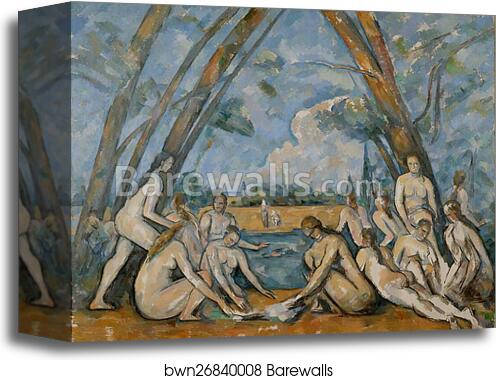 The Large Bathers by Paul Cézanne, Canvas Print