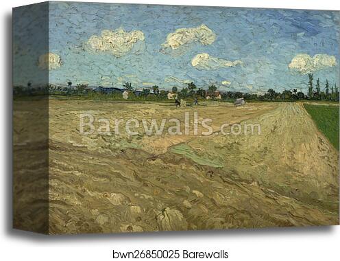 Ploughed fields ('The furrows') by Vincent Van Gogh, Canvas Print