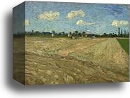 Ploughed fields ('The furrows') by Vincent Van Gogh, Canvas Print