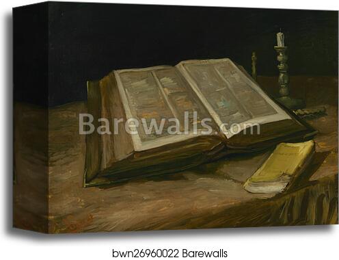 Still life with Bible by Vincent Van Gogh, Canvas Print