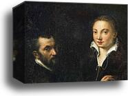 Bernardino Campi Painting Sofonisba Anguissola. Detail by Sofonisba Anguissola, Canvas Print