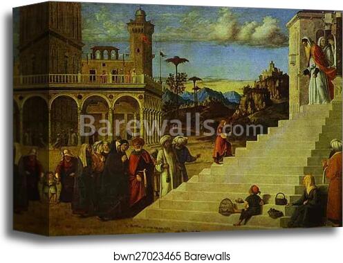 Presentation of the Virgin Mary in the Temple by Giovanni Battista Cima, Called Cima Da Conegliano, Canvas Print