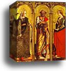 St. Catherine of Alexandria, St. Peter, and Mary Magdalene by Carlo Crivelli, Canvas Print