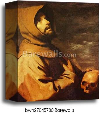 The Ecstasy of St. Francis by Francisco De Zurbarán, Canvas Print