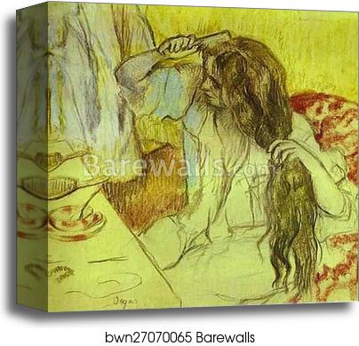 Woman at Her Toilette by Edgar Degas, Canvas Print