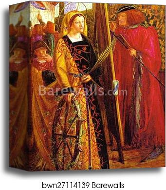 St. Catherine by Dante Gabriel Rossetti, Canvas Print