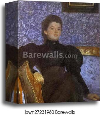 Portrait of Countess Varvara Musina-Pushkina by Valentin Serov, Canvas Print