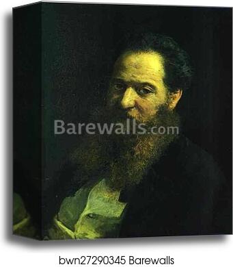 Portrait of the Physiologist Moriz Schiff by Nikolay Gay, Canvas Print