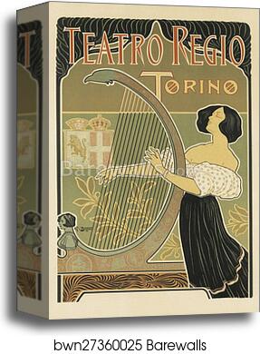 Théâtre royal de Turin by Giuseppe Boano, Canvas Print